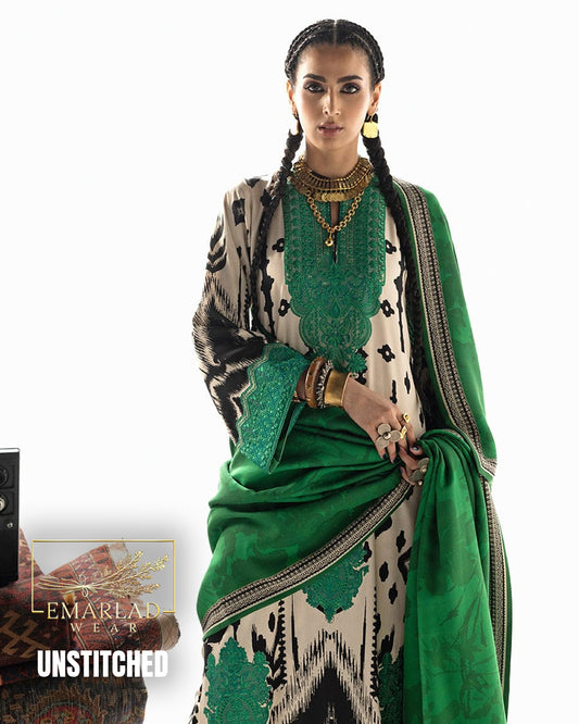 Zainab Chottani Novaya Design 07 Lawn Suit | Embroidered Lawn with Chiffon Dupatta | Skin & Green
