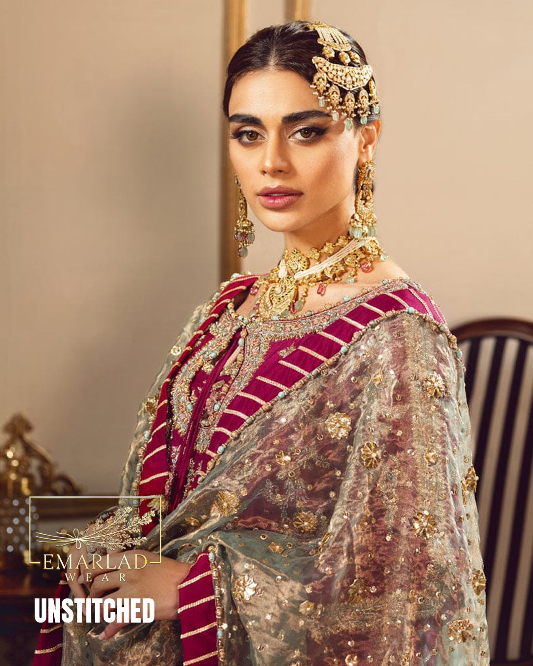 Sara Rohale Asghar Shocking Pink Raw Silk Replica – Luxury Formal Dress for Women