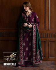 ZAIB Thread Embroidered Cambric Cotton 3 Piece Suit
