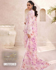 Motifz Pink Lawn Chicken Kari Suit – Heavy Embroidered Chiffon Dupatta