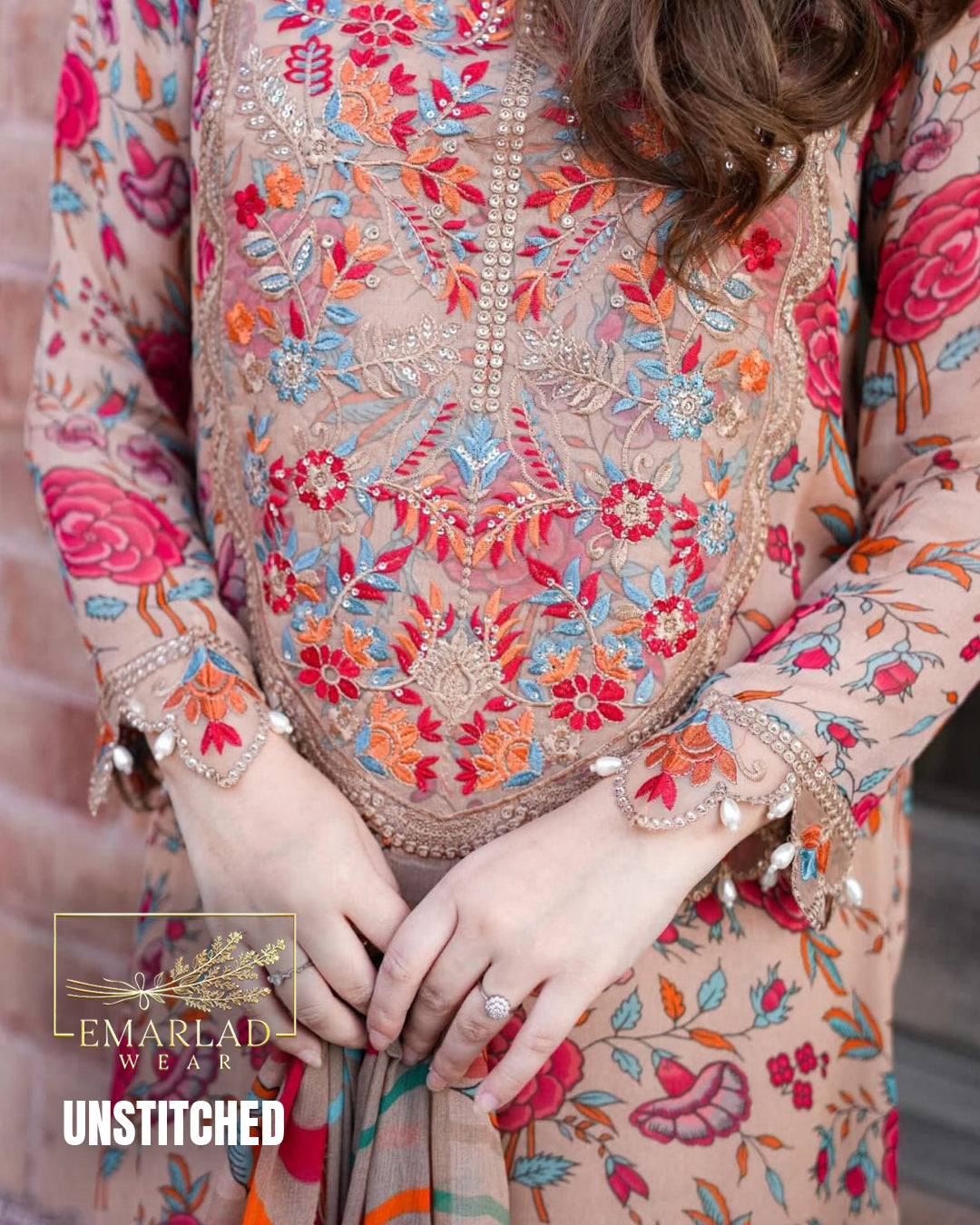 Aneelas Lawn Collection 2026 Grey ACL-EID-08 Embroidered 3 Piece Suit | Chiffon Dupatta