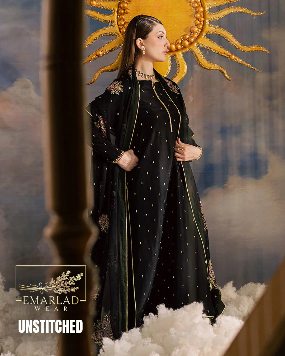 Vaniya Black Luxury Chiffon Collection 2026 VV-FF69-26