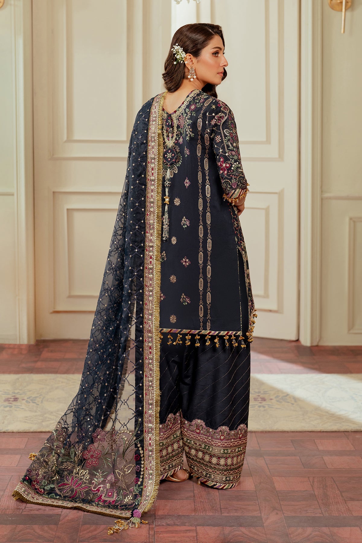 Baroque | Navy Blue - Raw Silk Collection