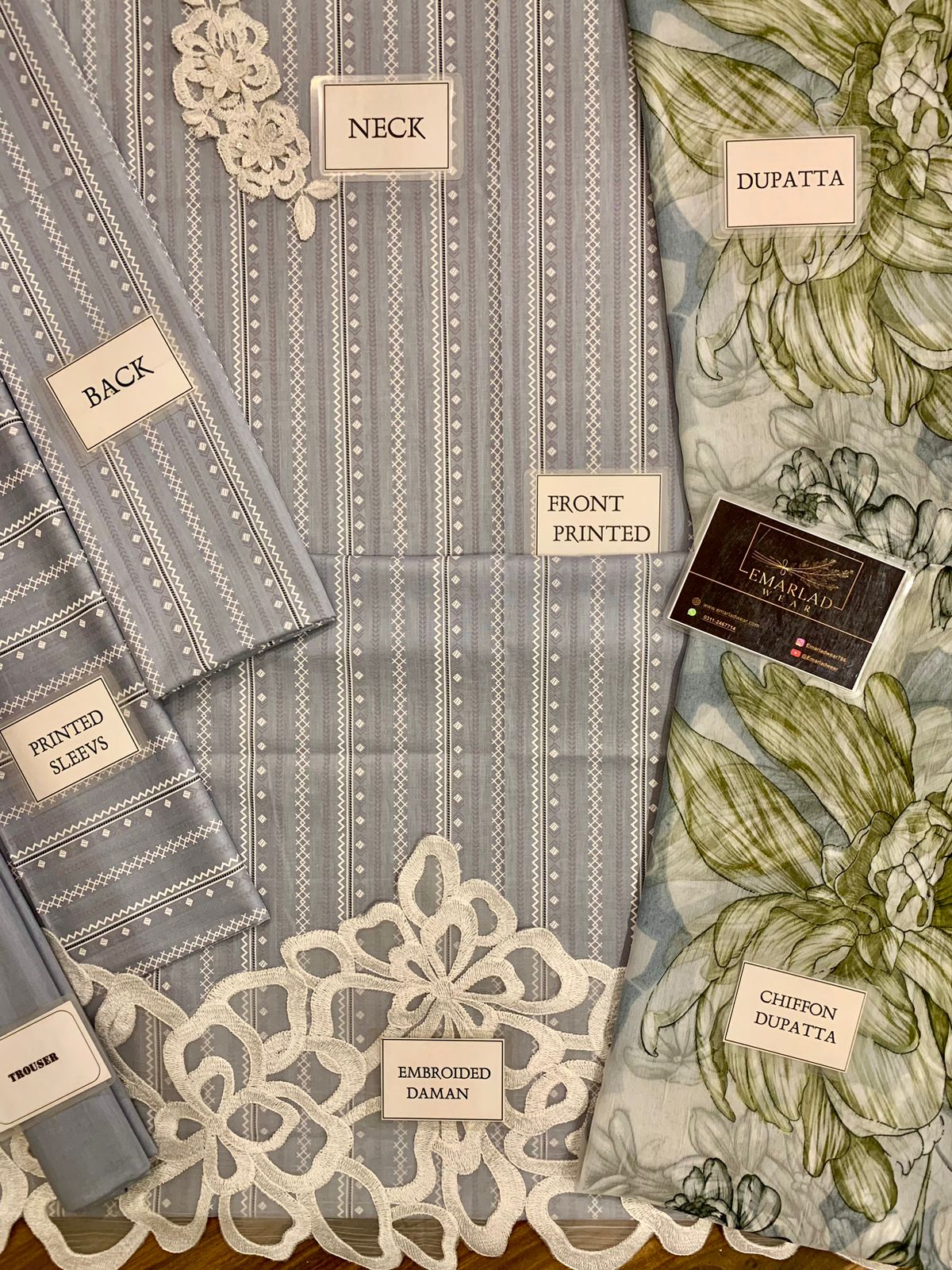 Maria B Grey Digital Lawn Embroidery New Arrival 3pc