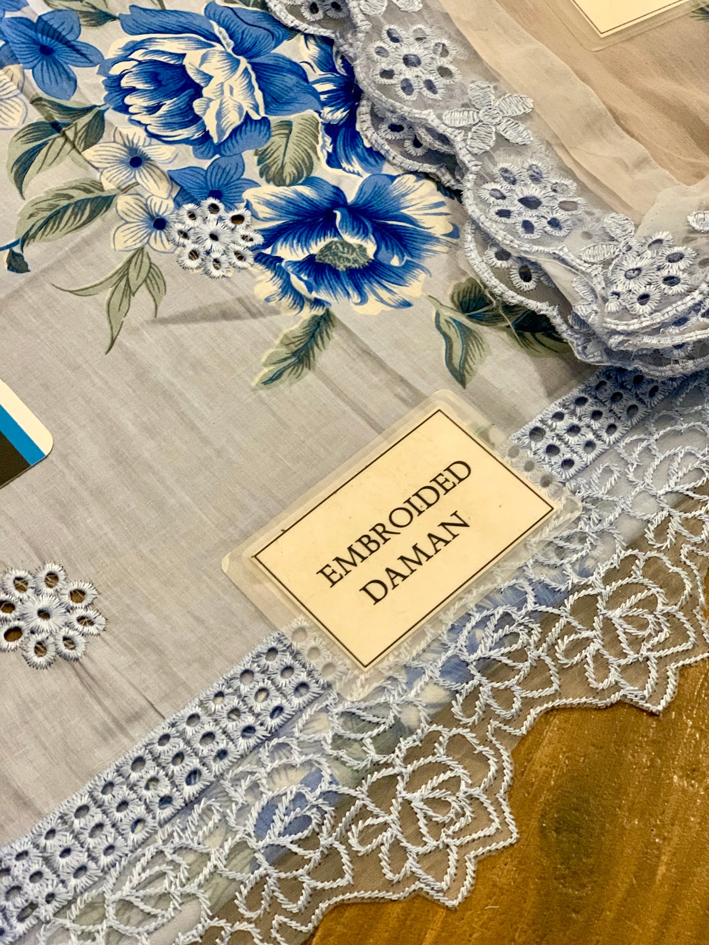 Iznik | Light Blue - Printed Lawn Chikankari Collection