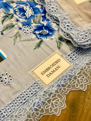 Iznik | Light Blue - Printed Lawn Chikankari Collection
