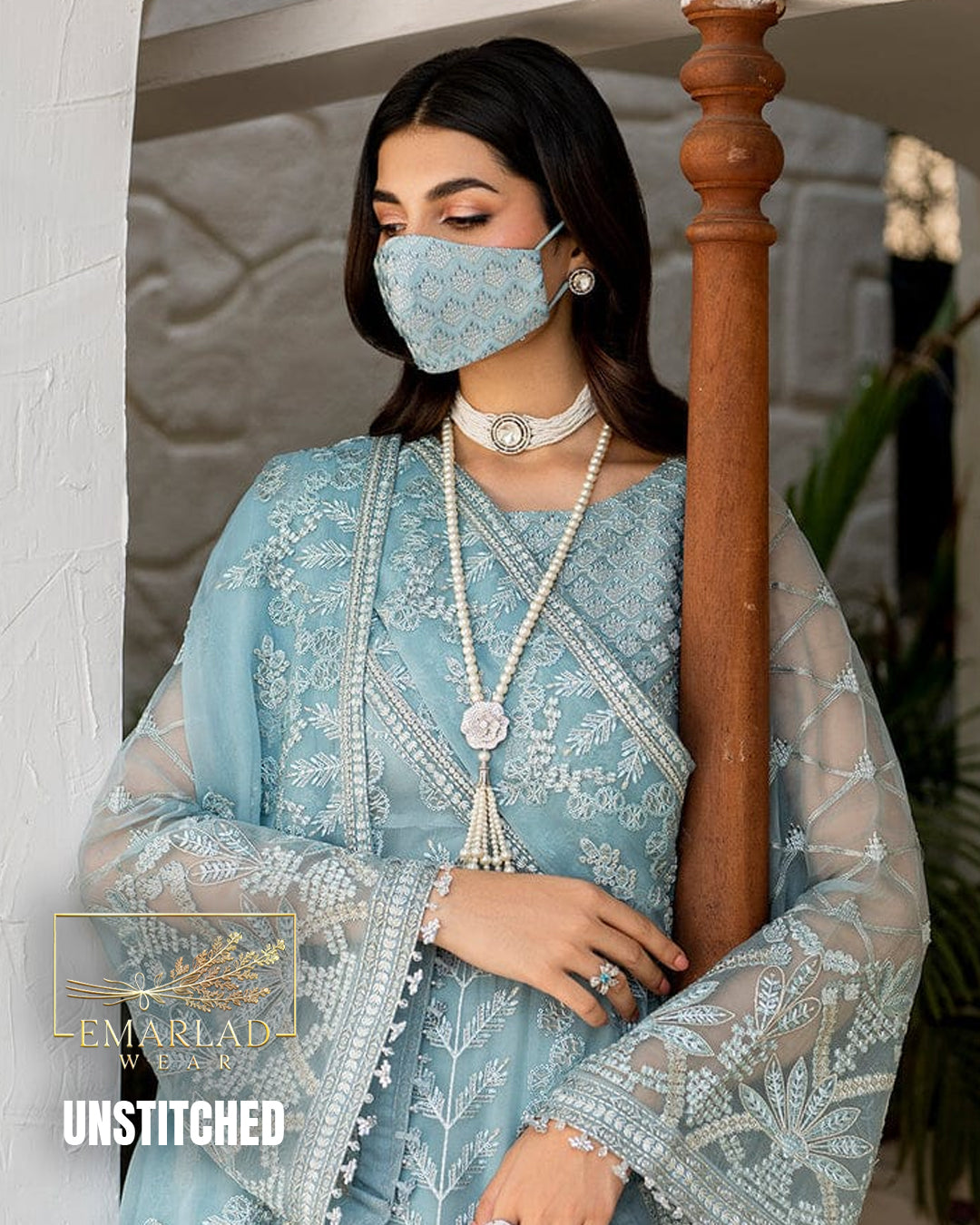 Flossie Luxury Chiffon Collection Design 5479-KA 3 Piece Unstitched Embroidered Suit