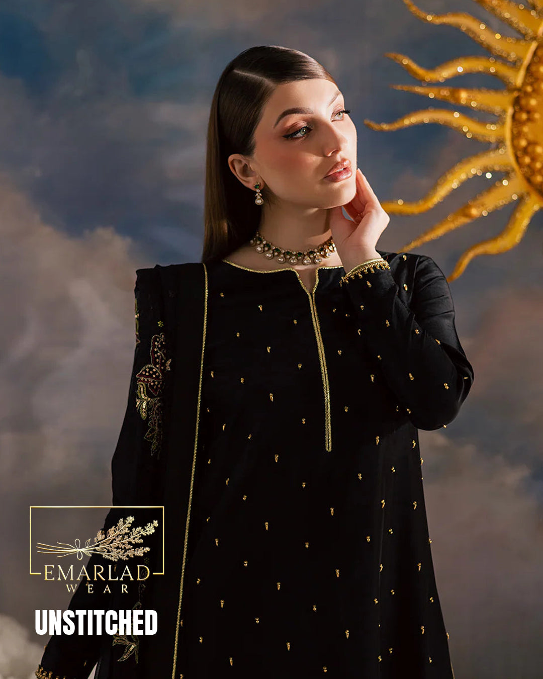 Vaniya Black Luxury Chiffon Collection 2026 VV-FF69-26