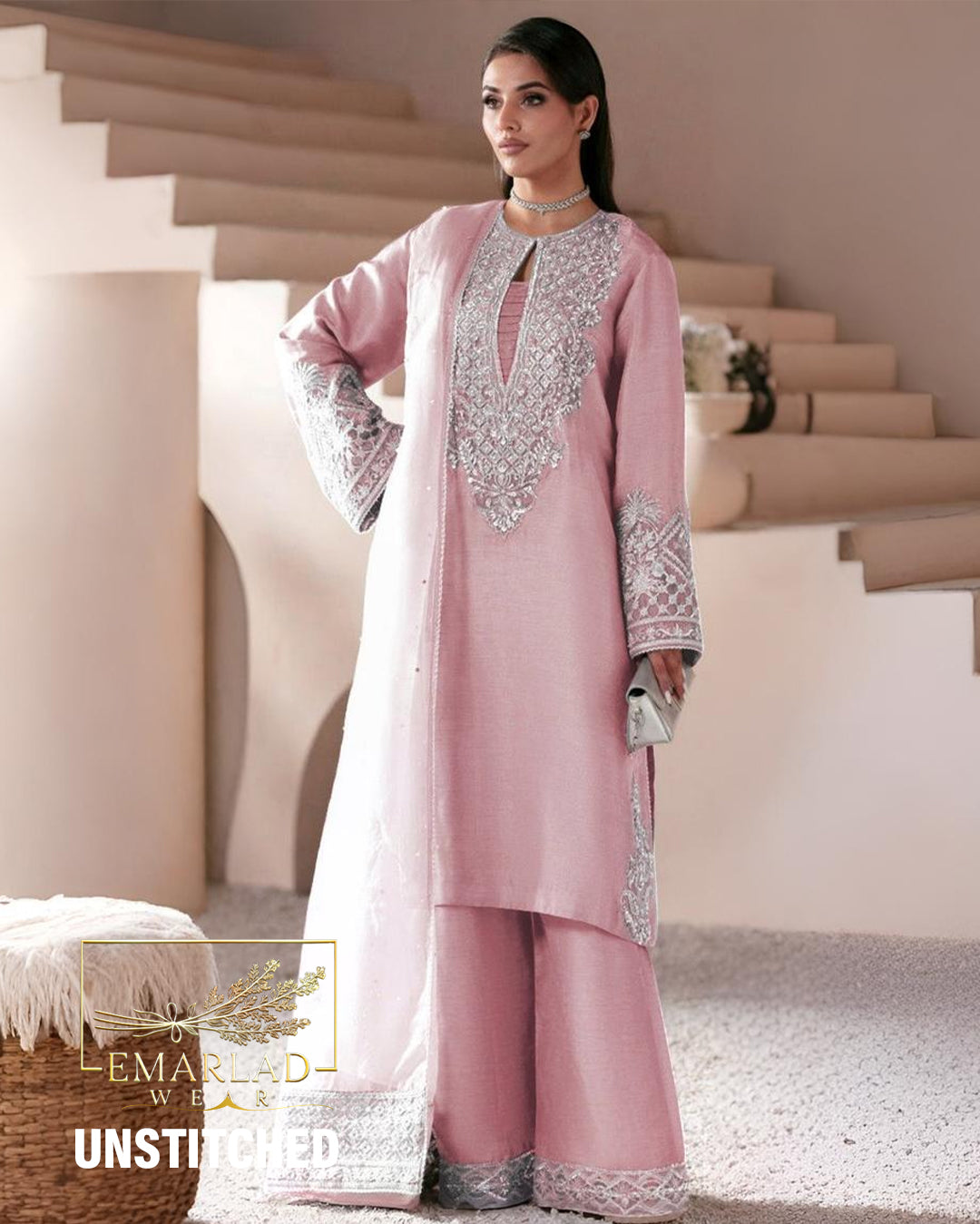 Emarlad wear Exclusive | Light soft pink - Lava Silk Collection