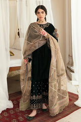 Baroque Black Formal Collection Velvet Embroidery 3pc