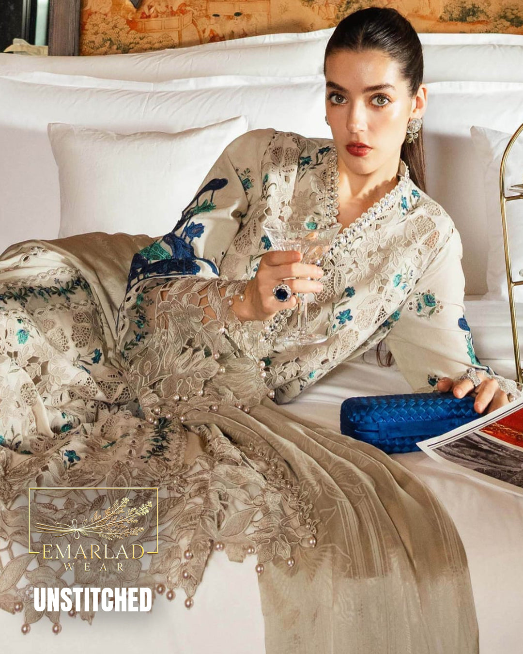 Maria B Skin Laser Cutwork AS Luxury Lawn Embroidered Suit