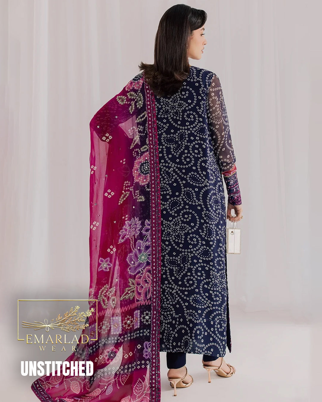 Nureh Luxury Chiffon Collection 2026 Blue Chunri NC-NP-819-26