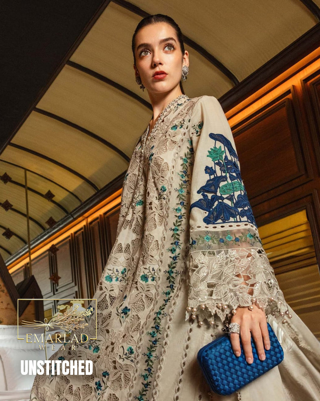 Maria B Skin Laser Cutwork AS Luxury Lawn Embroidered Suit