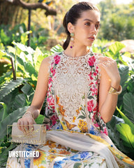 Maria B M Print Lawn Collection 2026 Skin Mix Print 3 Piece Embroidered Lawn Suit