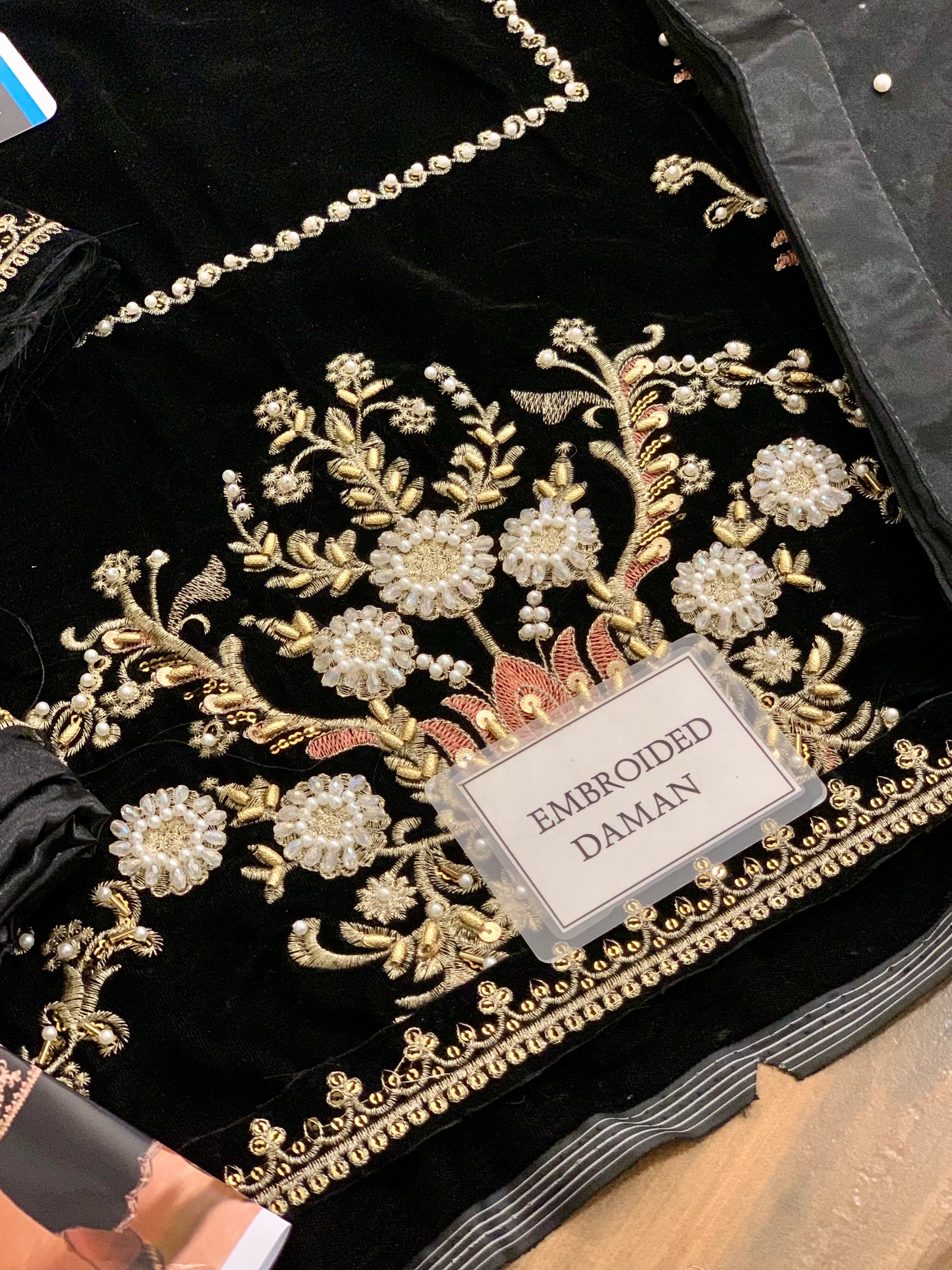 Emarlad Wear Exclusive Velvet Collection Khaka - Black - Velvet microo 9000