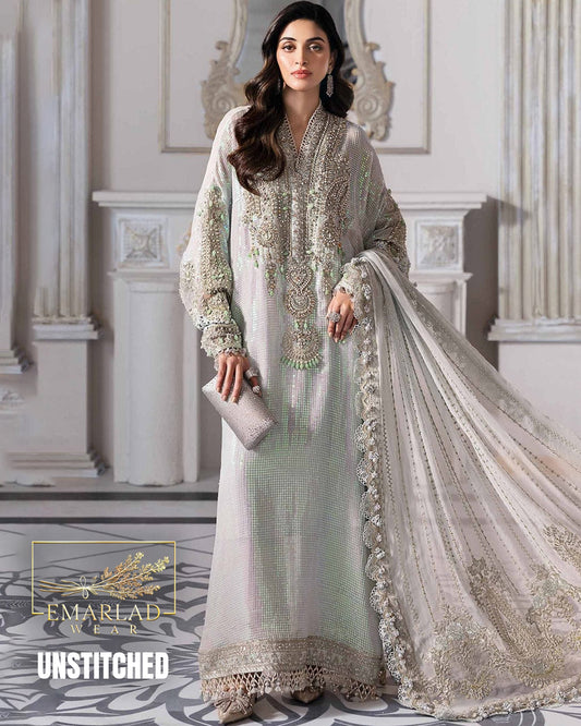 Maria B BD-3005 Green Luxury Lawn Embroidered Suit | 3PC Designer Collection | Emarladwear