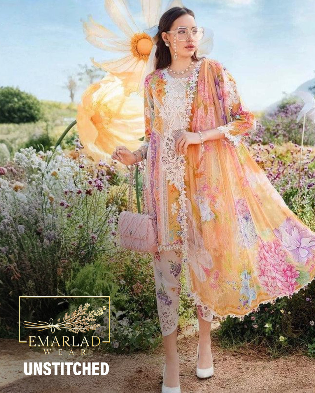 Maria B MPT-2509-A | Yellow - Lawn Collection