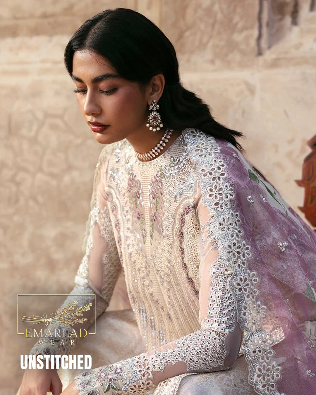 Ayzel White Organza Formal Collection Replica