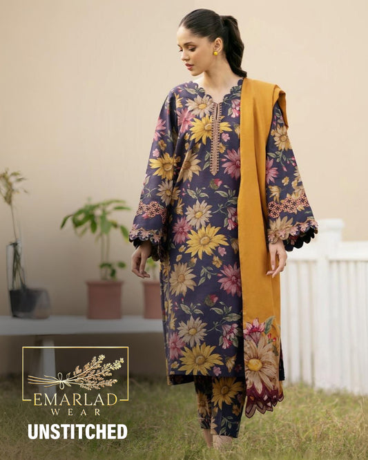 Baroque Blue Pure Lawn Embroidery Digital New Arrival