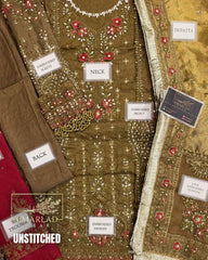 MB Wedding Collection 2025 Raw Silk Embroidered Dress with Organza Dupatta