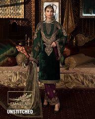 Maria B | Dark Green - Velvet Collection