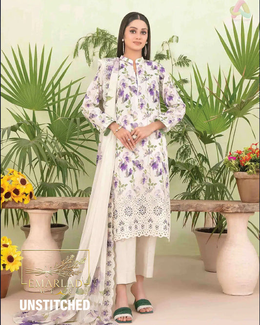 Erva by Tawakkal D-1714 | Off White - Lawn Collection
