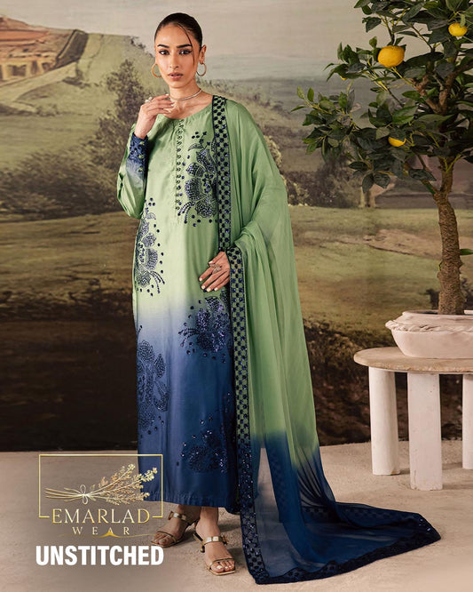 Nureh | Green & Blue - Shamoz Silk Collection