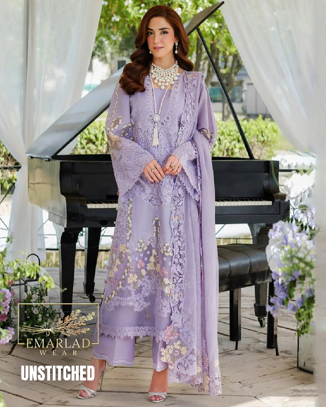 Elaf Purple ZR Luxury Embroidered Lawn Cotton Suit