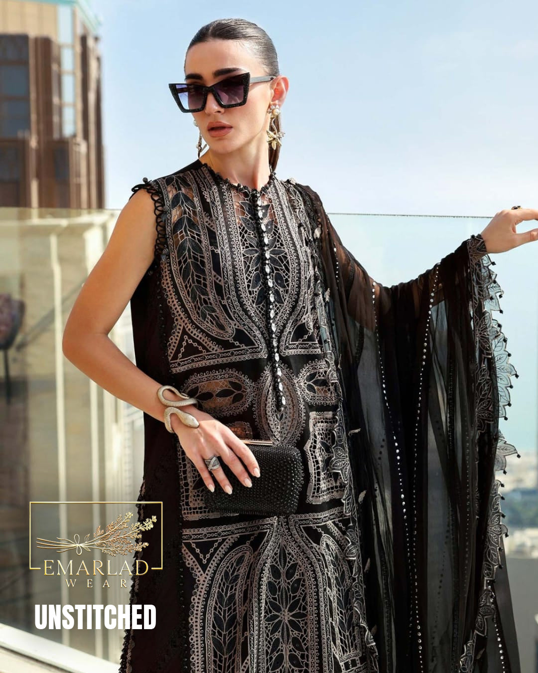 Maria B Lawn Collection 2026 – Fully Heavy Embroidered Lawn Suit with Chikankari & Chiffon Dupatta