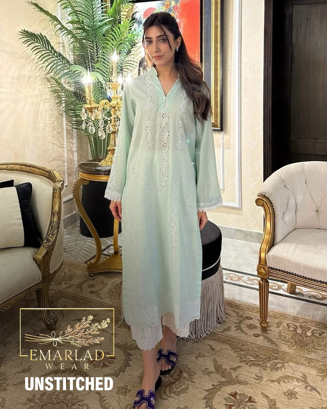 Naarj | Sky Blue - Luxury Lawn Collection