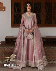 Zari Organza Shimmer Embroidered 3 Piece Suit with Adda Work