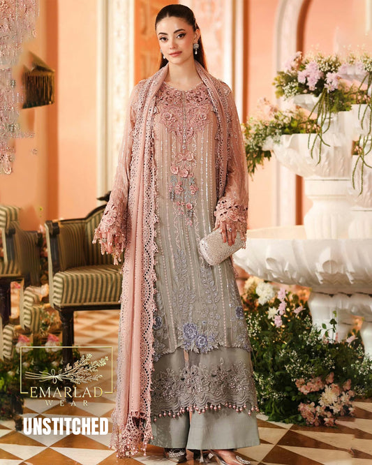 Maria B Chiffon Tie Dye Embroidered Sequin 3 Piece Suit MBC-MPC-26-202