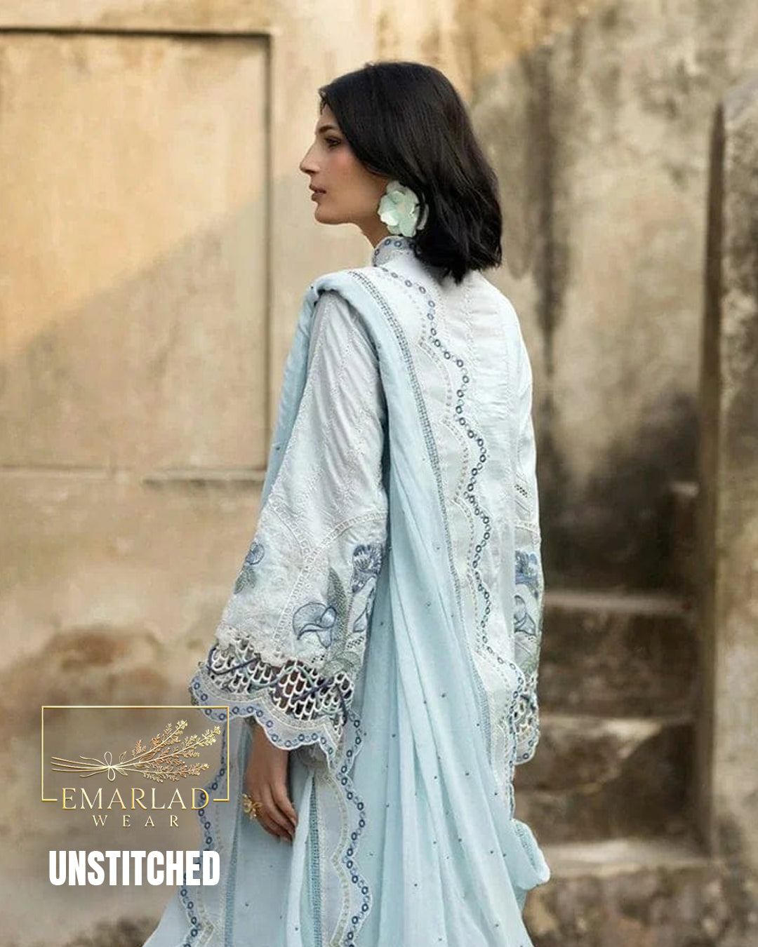 Aden Libes Luxury Lawn Collection 2026 Grey 3PC Unstitched Suit – Heavy Embroidered Lawn
