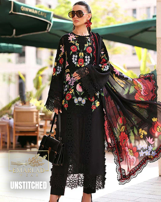 Maria B Lawn 2026 Design 5444 Digital Silk Dupatta Embroidered 3 Piece Suit