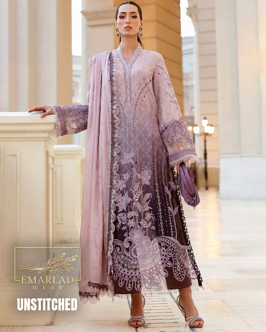 Maria B Luxury Lawn Collection 2026 Purple Tie & Dye Unstitched Suit MBP-D2601-A/B Online in Pakistan