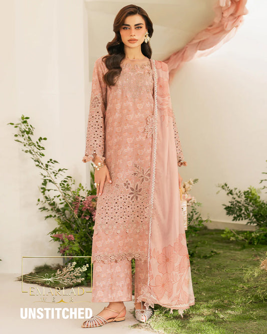 Iznik | Peach - Lawn Printed Chickenkari Collection