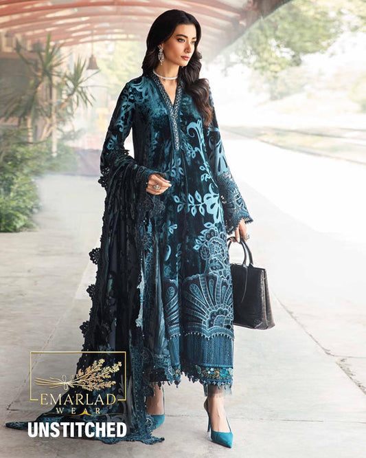 Maria B DL-1203 | Teal - Velvet Palachi Collection
