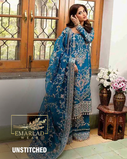 Organza Unstitched Dress Collection for Women Online in Pakistan Emarlad Wear Organza Unstitched Dress Collection for Women Online in Pakistan Emarlad Wear