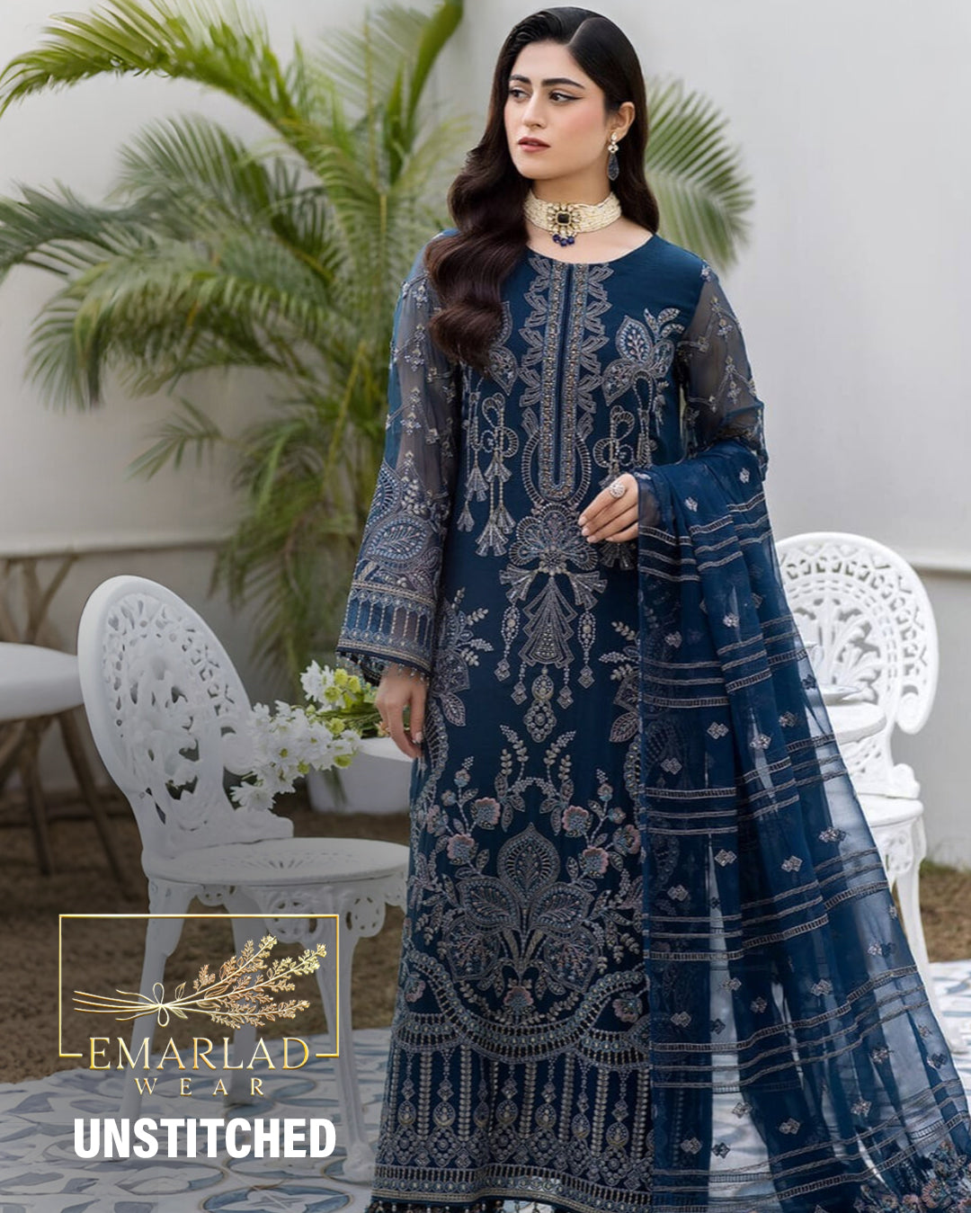 Flossie | Organza - Navy Blue  ko