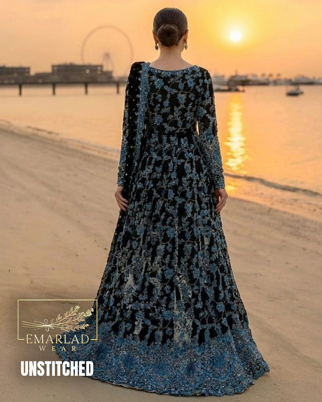 Faiza Saqlain Jehona Black 3 Pc Luxury Lawn Embroidered Suit | Premium Unstitched Lawn Collection