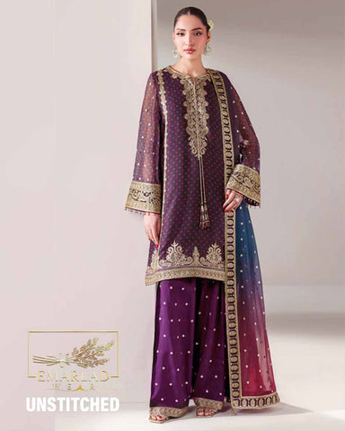 Jazmin | Dark Purple - Chiffon Digital Print Collection