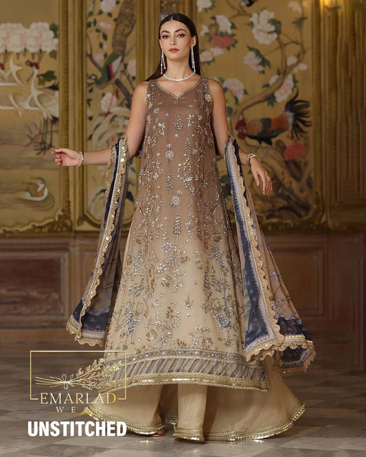 Noor By Sadia Asad | Beige - Cotton Net Collection