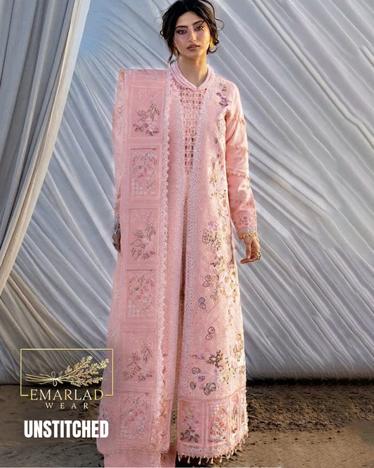 Seerne by Mahnoor Peach Pink Luxury Lawn Suit 2026 – 3PC Embroidered Dress