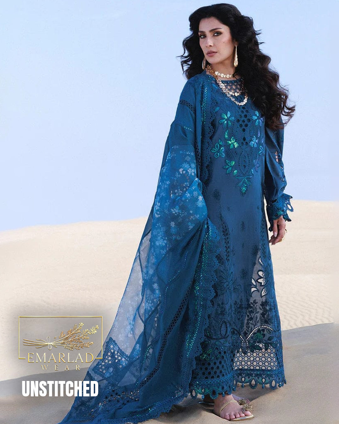 Nureh Zink Luxury Lawn Chicken Kari Embroidered 3 Piece Suit
