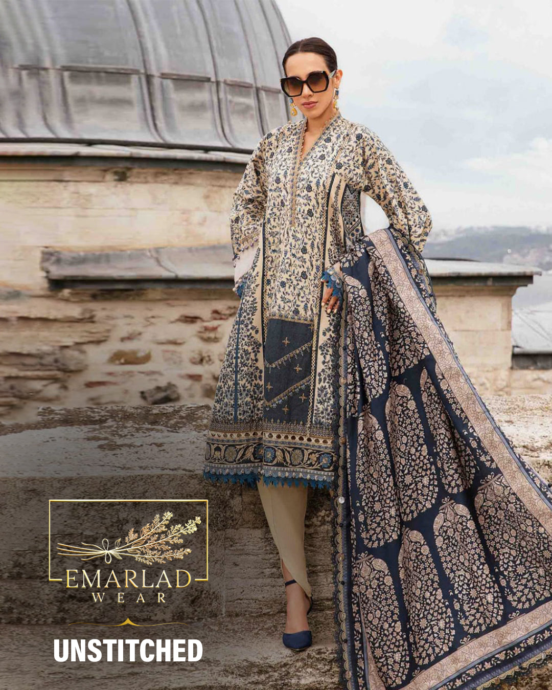Maria B Skin Cambric Cotton Chiffon Dupatta