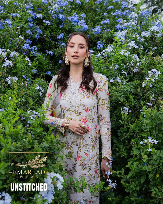 Crimson Lawn Collection 2026 – Heavy Embroidered 3PC Suit with Chiffon Dupatta