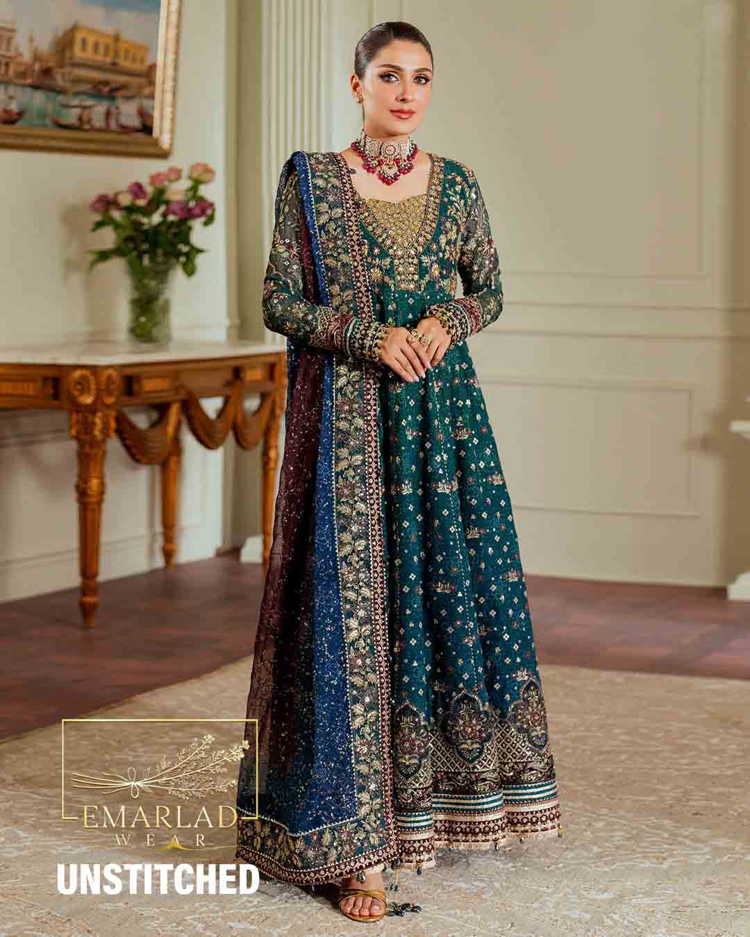 Baroque | Zinc - Embroidered Digital Chiffon Collection