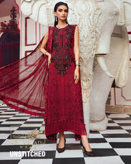 Maria B MPT-2702-A-25 | Red - Raw Silk Collection