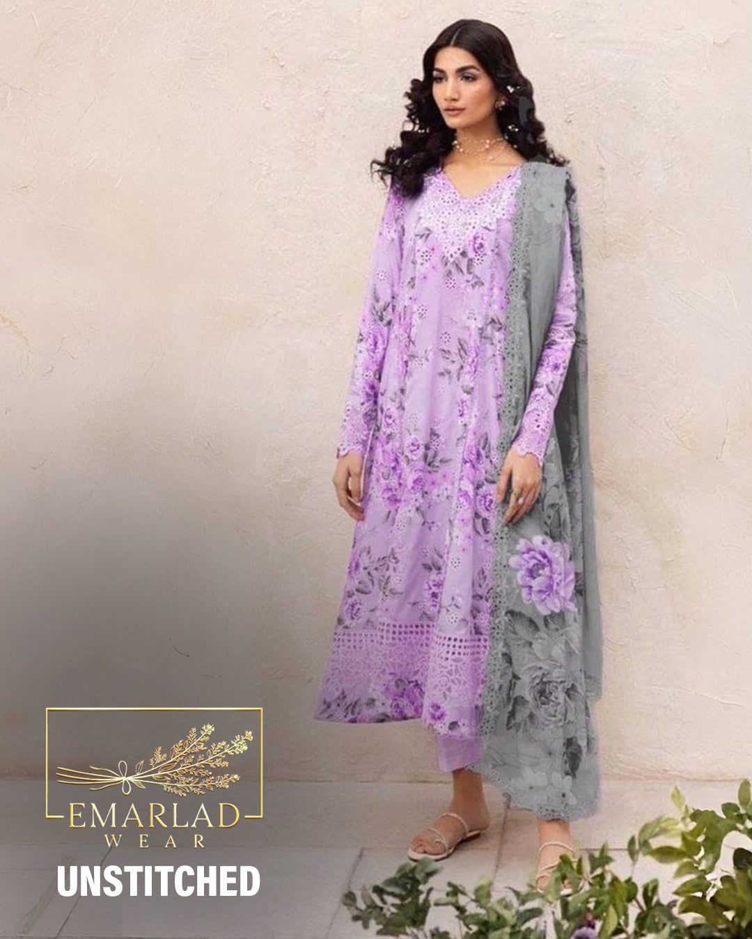 Iznik Digital Print Lawn Embroidery Chikankari New Arrival 3pc