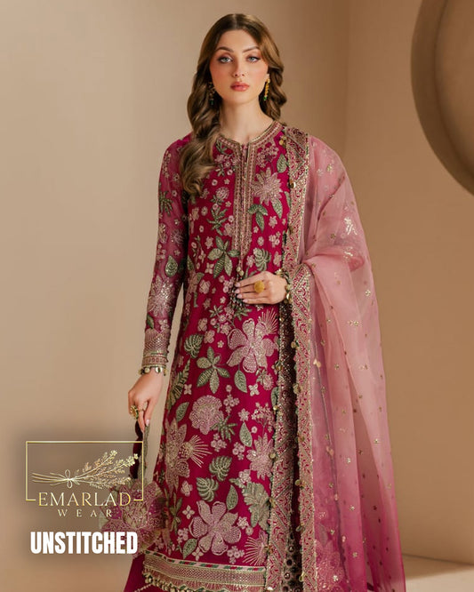 Jazmine  | Shocking pink - Semi Pure Chiffon Collection